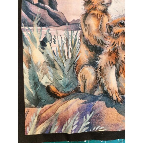 Prairie Dogs Quilting Fabric Panel - Digitally Printed Robert Kaufman Cotton - Picture 6 of 7